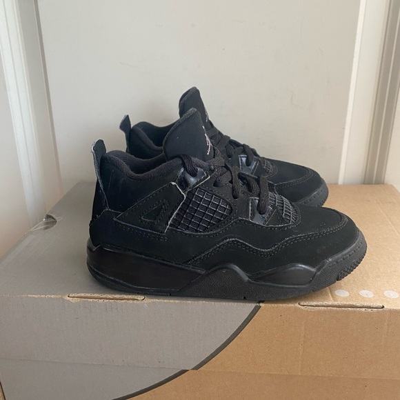Jordan 4 Black Cat Toddler Sneakers- SZ 10 C - Picture 5 of 15